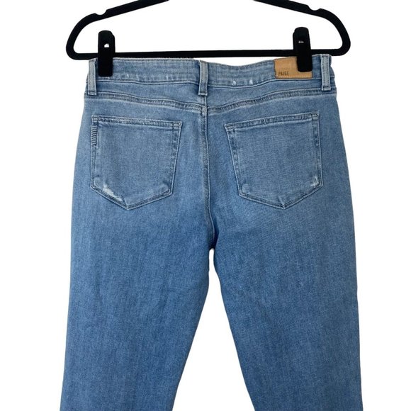 PAIGE Light Blue Distressed Women Jeans - Picture 4 of 9
